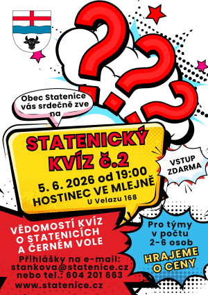 Kapacita soutěžících na stetenický kvíz je naplněna 1